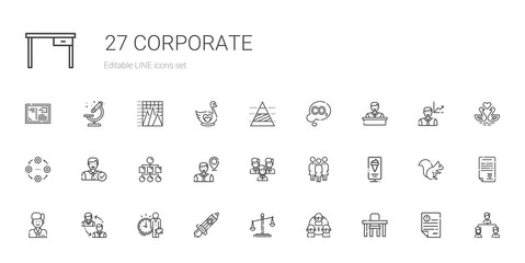 corporate icons set