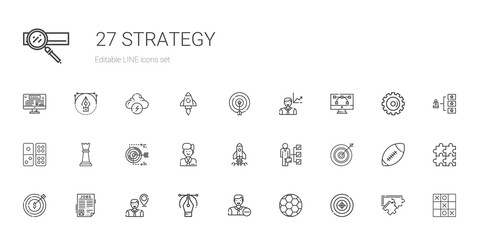 strategy icons set