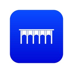 Bridge icon digital blue for any design isolated on white vector illustration