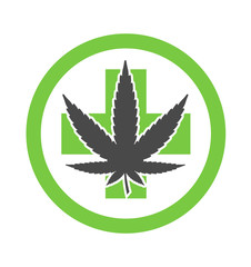 Medical marijuana or cannabis symbol