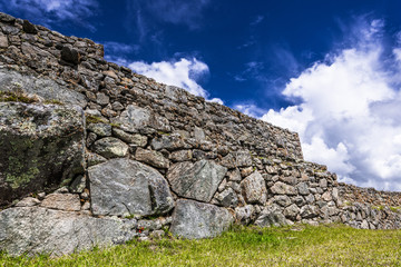 The high walls of the fortress Peruvian