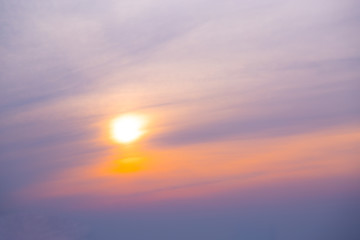 Pastel sunset sky in pink, purple and blue