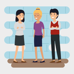 Obraz premium friends social community with collaboration message