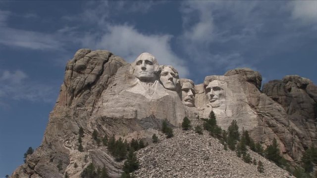 View of Mount Rushmore National Memorial in South Dakota United States