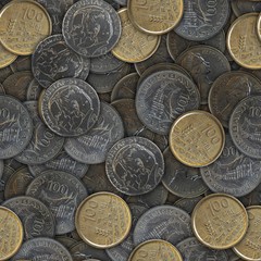 Background of different coins.