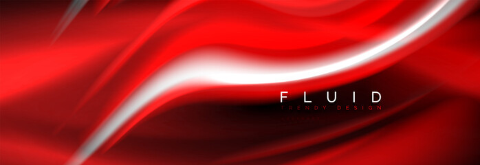 Fluid color neon wave lines background, neon liquid color futuristic paint template