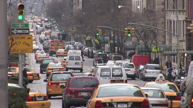 Heavy traffic in New York United States