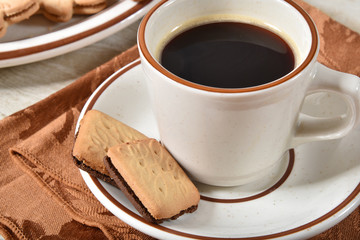 Coffee and cream filled cookies