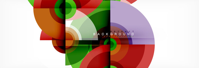 Obraz premium Round shapes vector abstract background. Trendy circle shapes composition vector