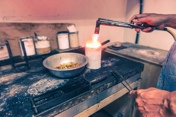 Gold melting and making gold bars