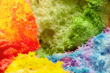 Fototapeta na wymiar Colorful cotton candy as background, closeup