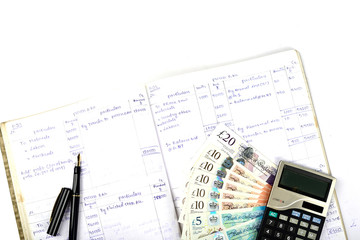 accountancy bank, banking, British currency, Budget, Business, Business finance and industry, Calculating, Calculator, Coin, Concept, Concept, Currency, Isolated, Data, Economy, Finance, Finance, Econ
