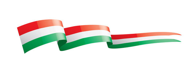 Hungary flag, vector illustration on a white background