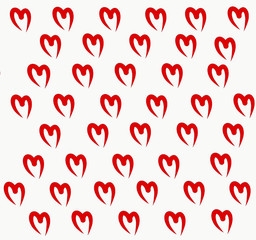 red hearts seamless background