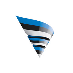 Estonia flag, vector illustration on a white background