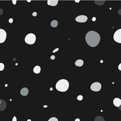 Modern seamless dots doodle pattern, vector abstract background.