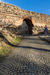 The Western gate of Diocletianopolis Roman city wall, town of Hisarya, Plovdiv Region, Bulgaria