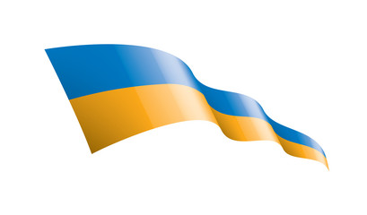 Ukraine flag, vector illustration on a white background