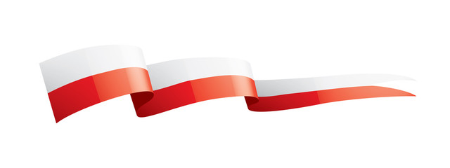 Poland flag, vector illustration on a white background