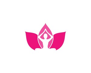 Obraz premium Meditation yoga logo template