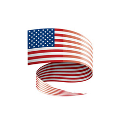 USA flag, vector illustration on a white background