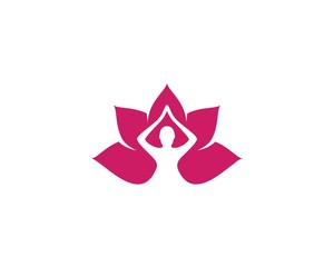 Meditation yoga logo template