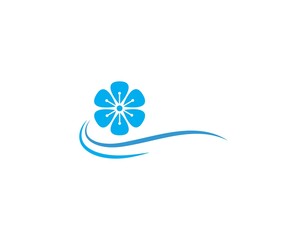 Plumeria flower logo template