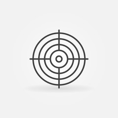 Crosshair vector concept minimal icon or symbol in thin line style