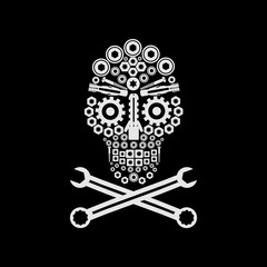 skull automotive logo amazing design for your company or brand 