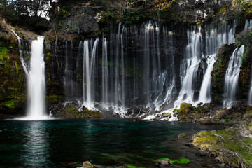 Fototapeta na wymiar Shiraito Falls (Near Mount Fuji Japan)