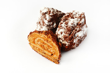 Sweet cookies isolated on a white background