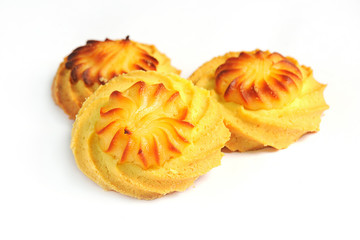 Sweet cookies isolated on a white background