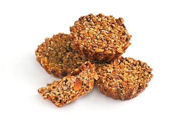 Sweet cookies isolated on a white background