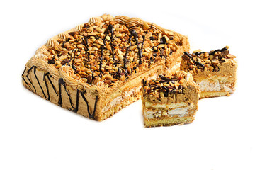 Sweet cakes isolated on a white background