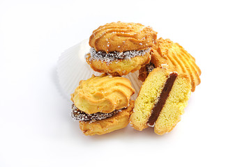 Sweet cookies isolated on a white background