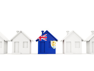 House with flag of anguilla