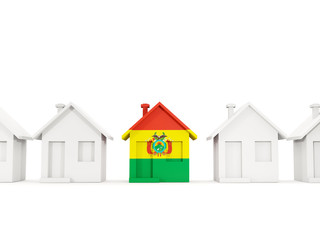House with flag of bolivia