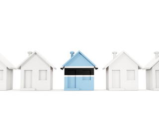 House with flag of botswana