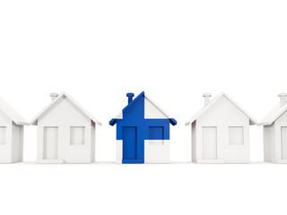 House with flag of finland