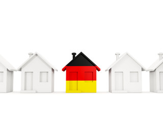 House with flag of germany