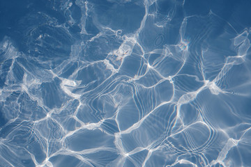 Surface of blue swimming pool texture, background of water in swimming pool