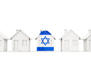 House with flag of israel