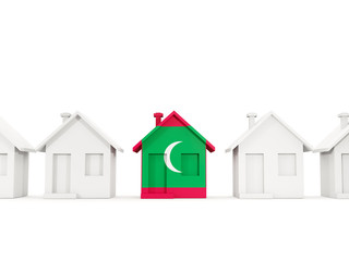 House with flag of maldives