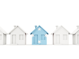 Fototapeta premium House with flag of micronesia