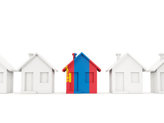 House with flag of mongolia