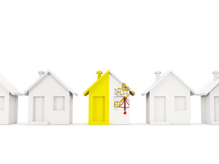 House with flag of vatican city