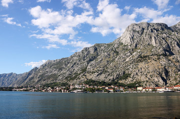 Fototapeta na wymiar Kotor Bay landscape Montenegro summer season