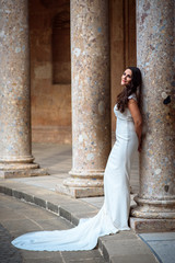 Beautiful bride in an old palace