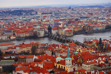 Fototapeta na wymiar gothic Prague from the old castle