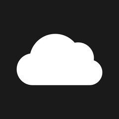 Cloud Icon. White weather icon